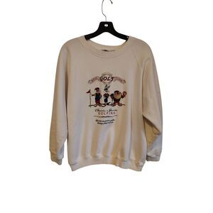 Vintage Deadstock 19191‎ Acme Warner Bros Embroidered Golf Crew neck Sweater